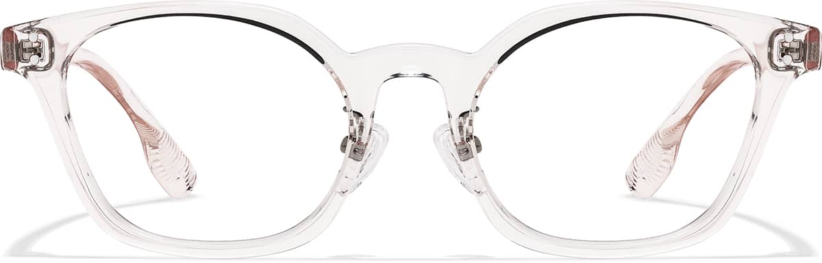 Front view of Square Glasses P2028119 in Pink