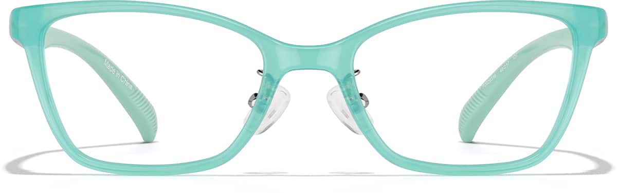 Front view of Kids' Cat-Eye Glasses P2028316 in Blue