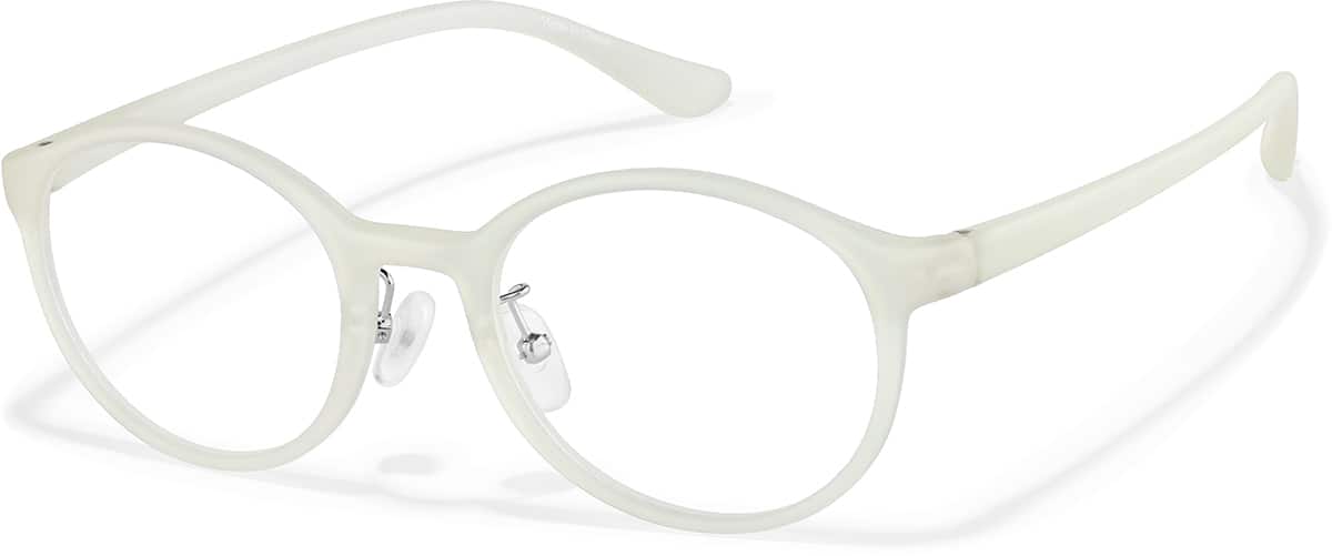 Angle view of Lunettes rondes phosphorescentes P2029750 in Lueur vert