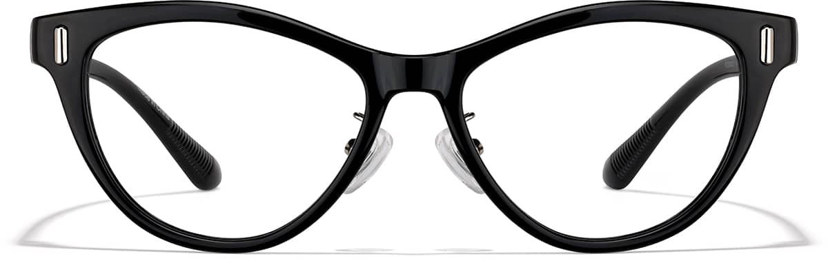Front view of Lentes estilo ojo de gato P2030021 in Negro