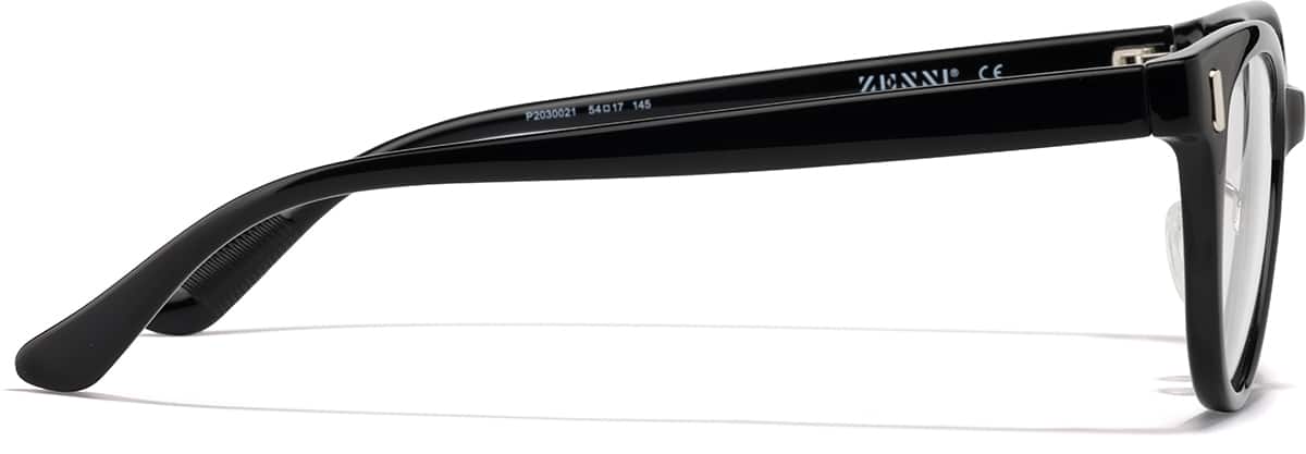 Side view of Lentes estilo ojo de gato P2030021 in Negro