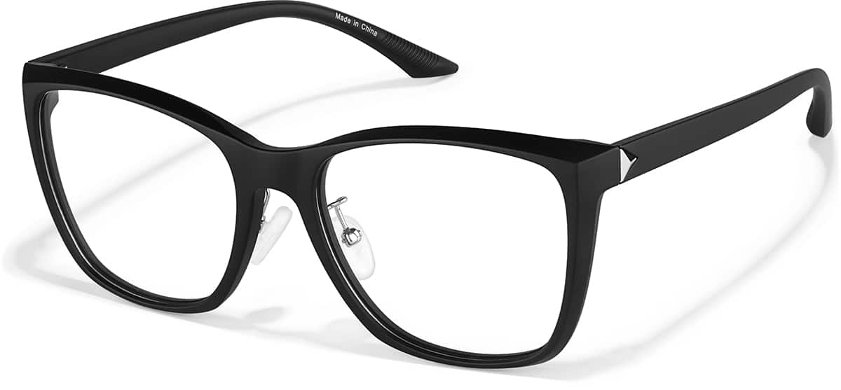 Angle view of Lunettes carrées P2030321 in Noir