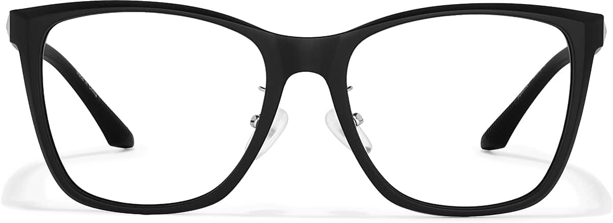 Front view of Lunettes carrées P2030321 in Noir
