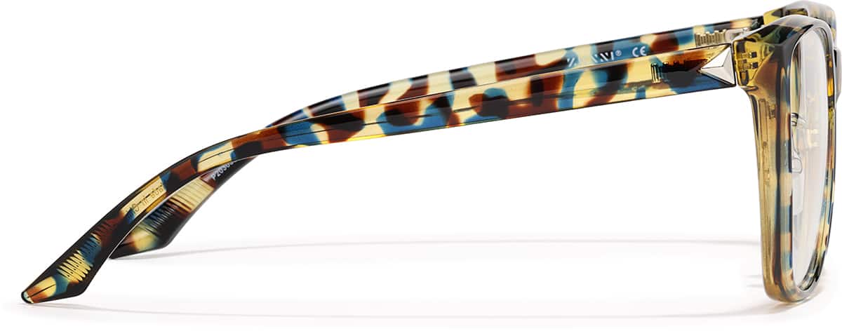 Side view of Lunettes carrées P2030339 in Carapace de tortue