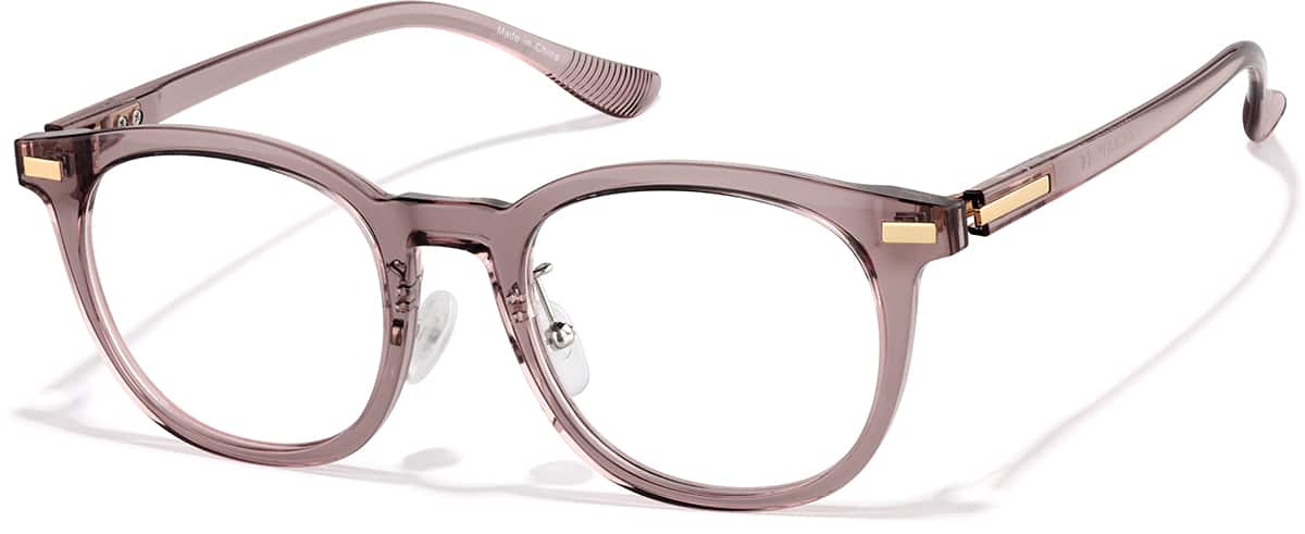 Angle view of Lightweight Round Glasses P2031517 in Purple