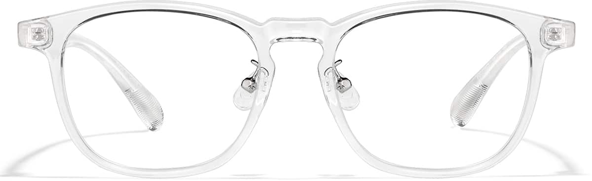 Front view of Square Glasses P2031923 in Clear