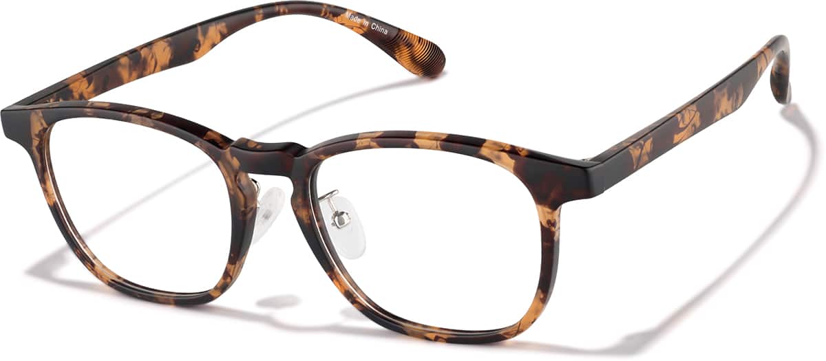 Angle view of Square Glasses P2031925 in Tortoiseshell