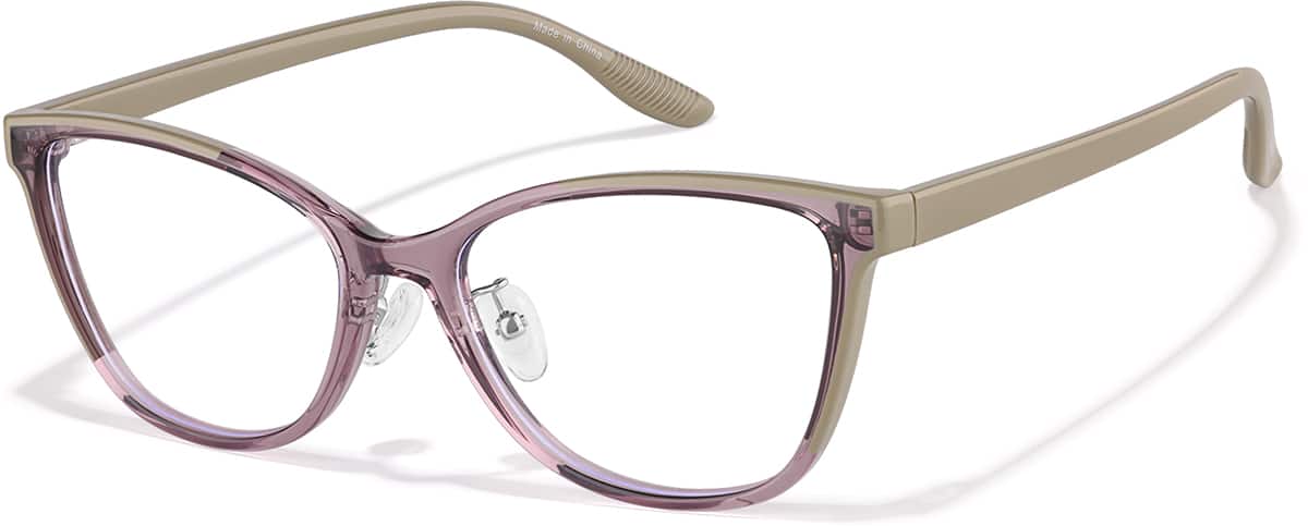 Angle view of Cat-Eye Glasses P2033612 in Gray