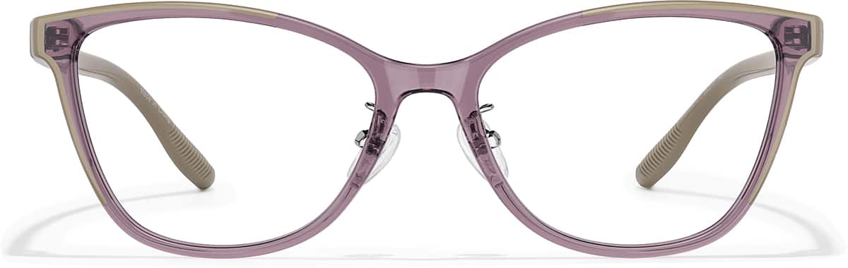 Front view of Cat-Eye Glasses P2033612 in Gray