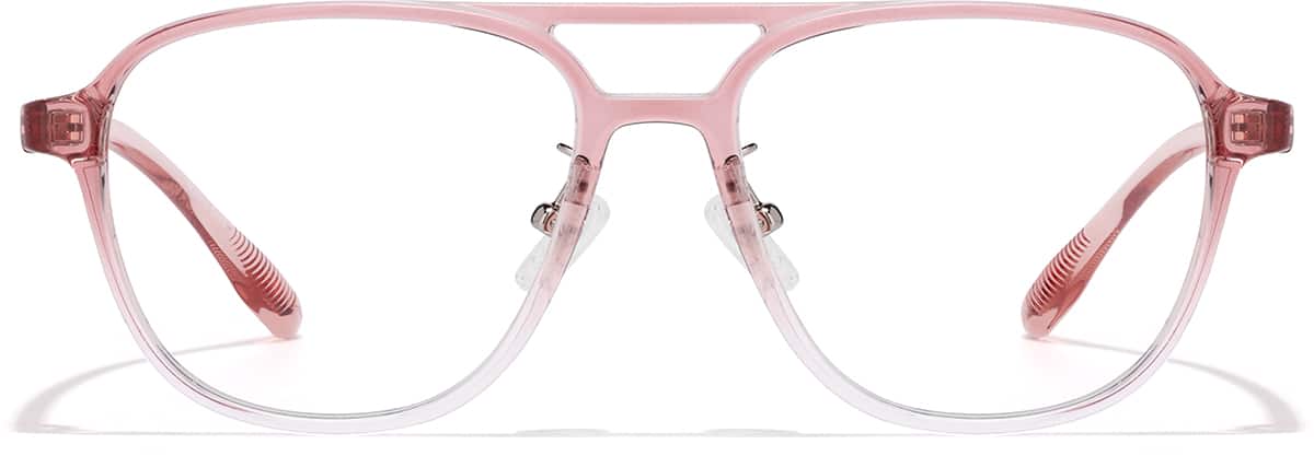 Front view of Aviator Glasses P2036119 in Pink