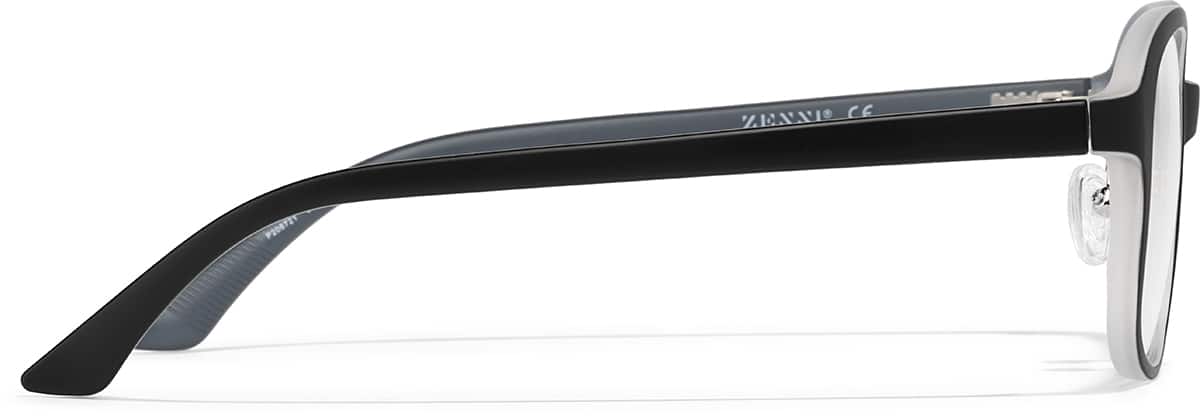 Side view of Square Glasses P206721 in Black