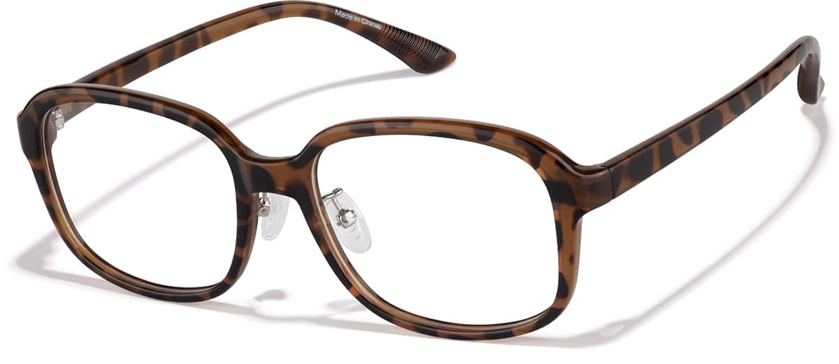 Angle view of Square Glasses P206725 in Tortoiseshell