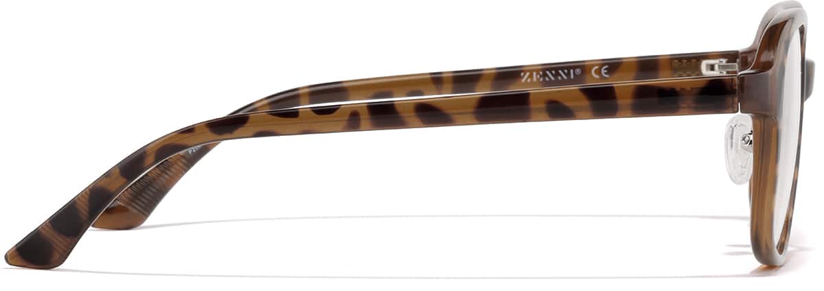 Side view of Square Glasses P206725 in Tortoiseshell