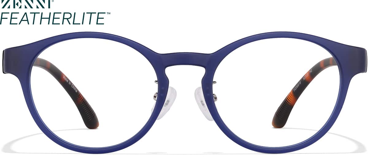 Front view of Lunettes rondes P206816 in Bleu