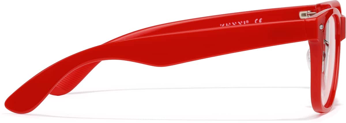 Side view of Kids’ Square Glasses P208318 in Red