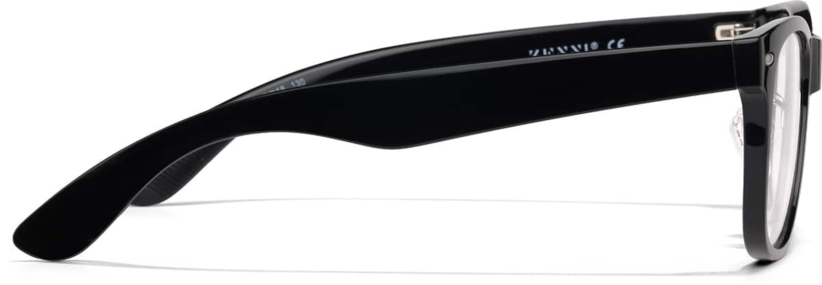Side view of Kids’ Square Glasses P208321 in Black