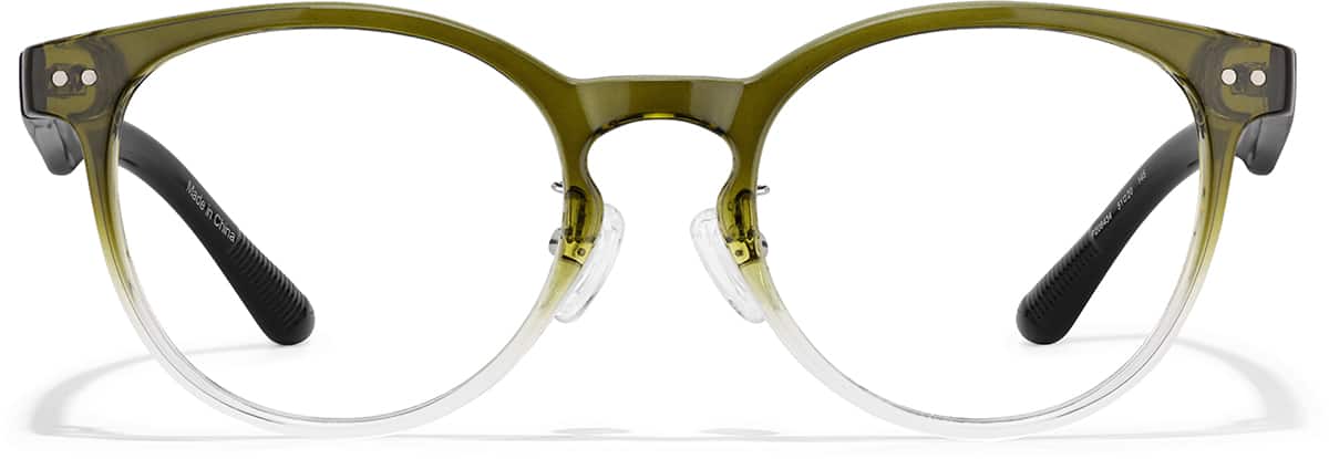 Front view of Lunettes rondes P208434 in Verte