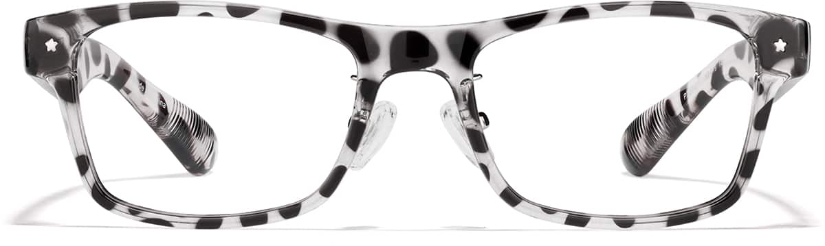 Front view of Rectangle Glasses P220431 in Pattern
