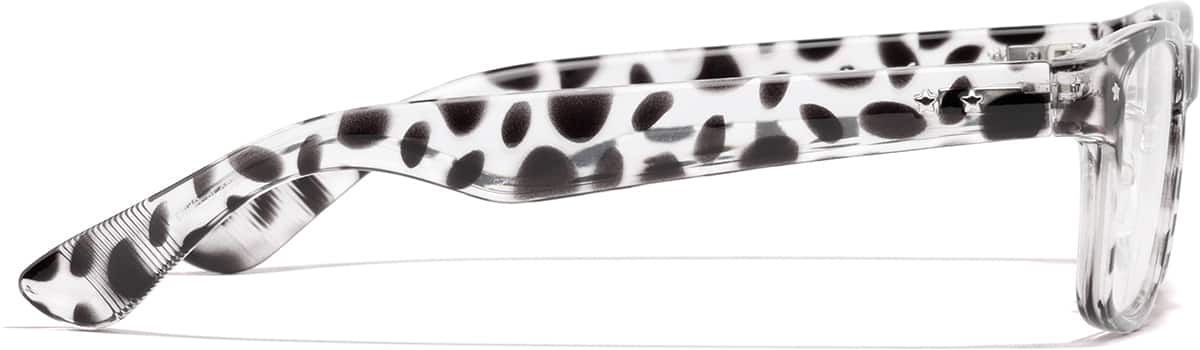 Side view of Rectangle Glasses P220431 in Pattern