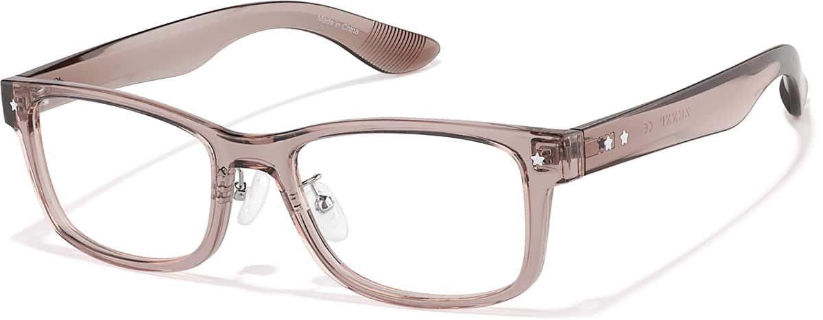 Angle view of Lunettes rectangulaires en plastique P228419 in Rose