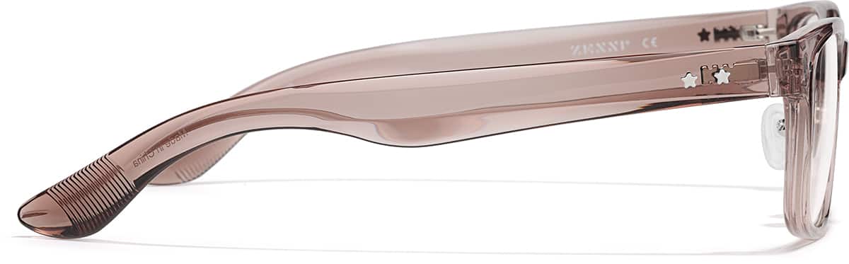 Side view of Lunettes rectangulaires en plastique P228419 in Rose
