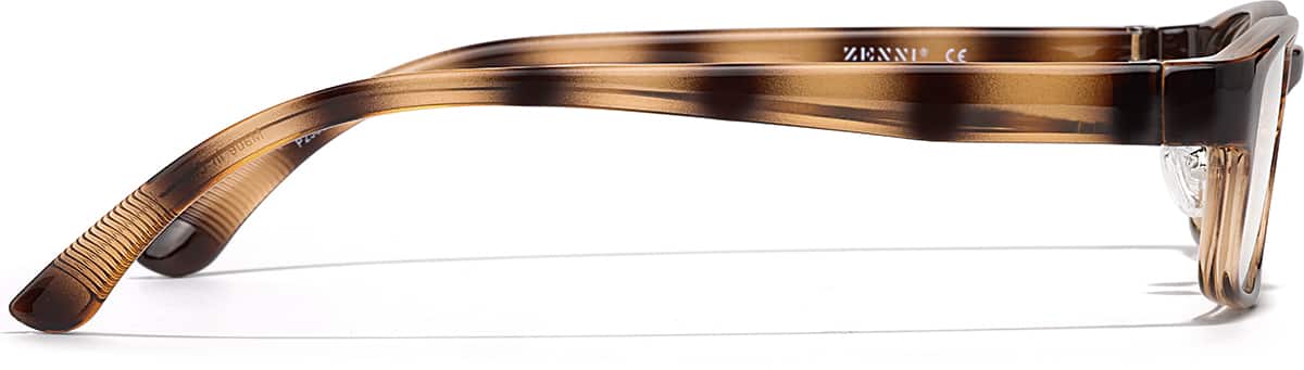 Side view of Rectangle Glasses P238625 in Tortoiseshell