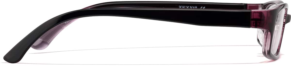 Side view of Rectangle Glasses P239617 in Purple