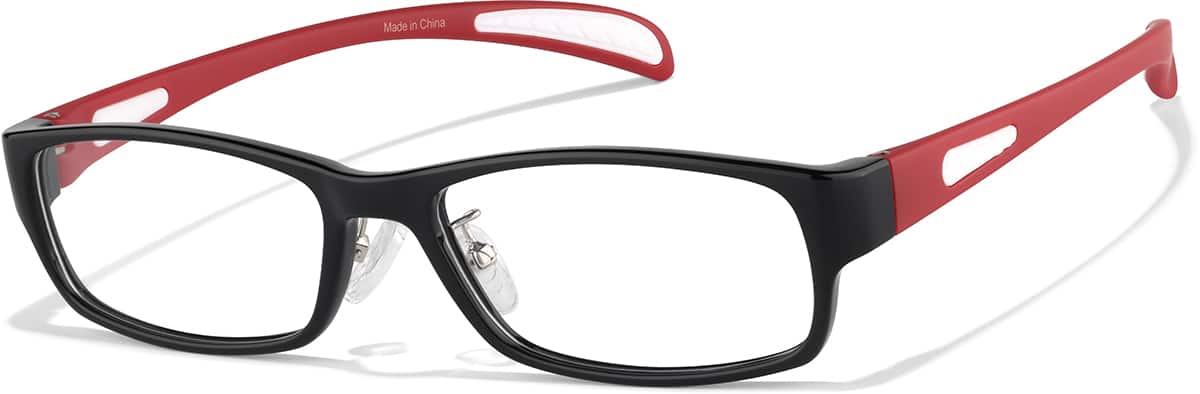 Angle view of Lunettes rectangulaires P248621 in Noir