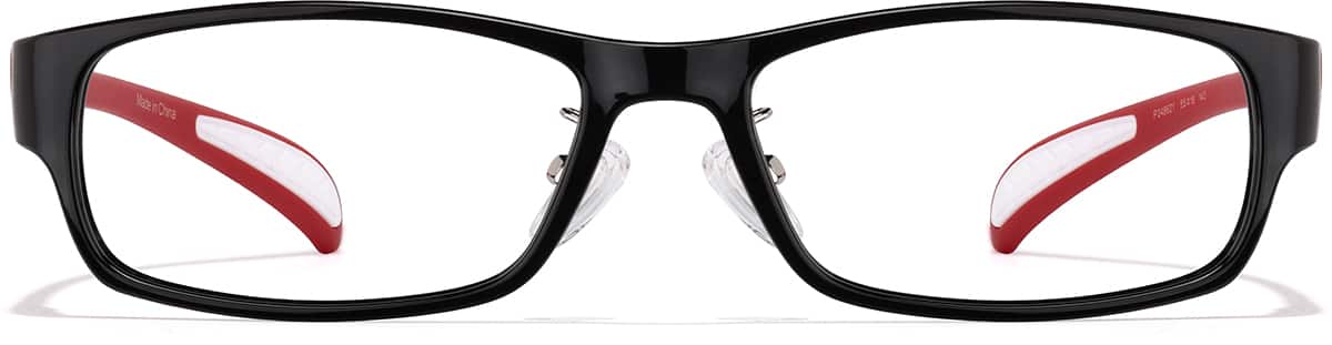 Front view of Lunettes rectangulaires P248621 in Noir