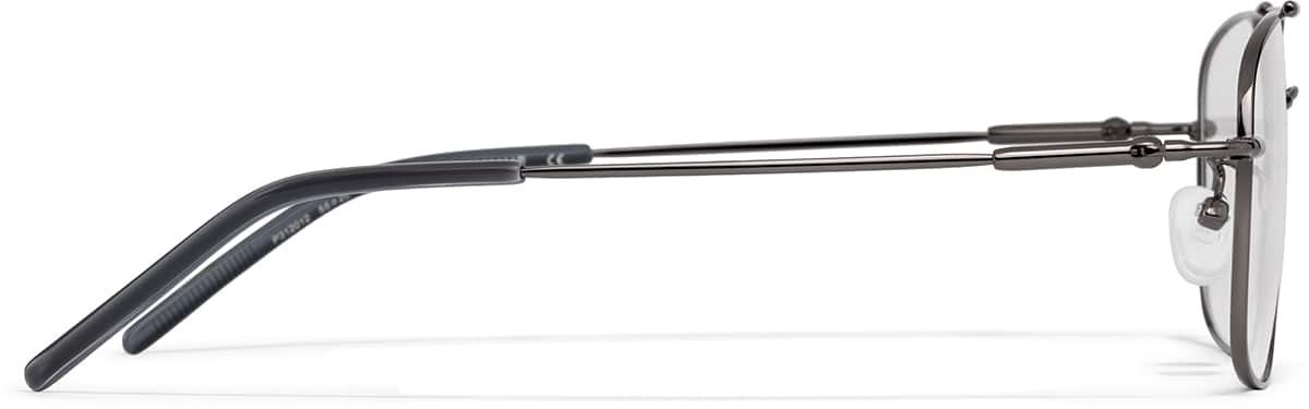 Side view of Aviator Glasses P312012 in Gunmetal Gray