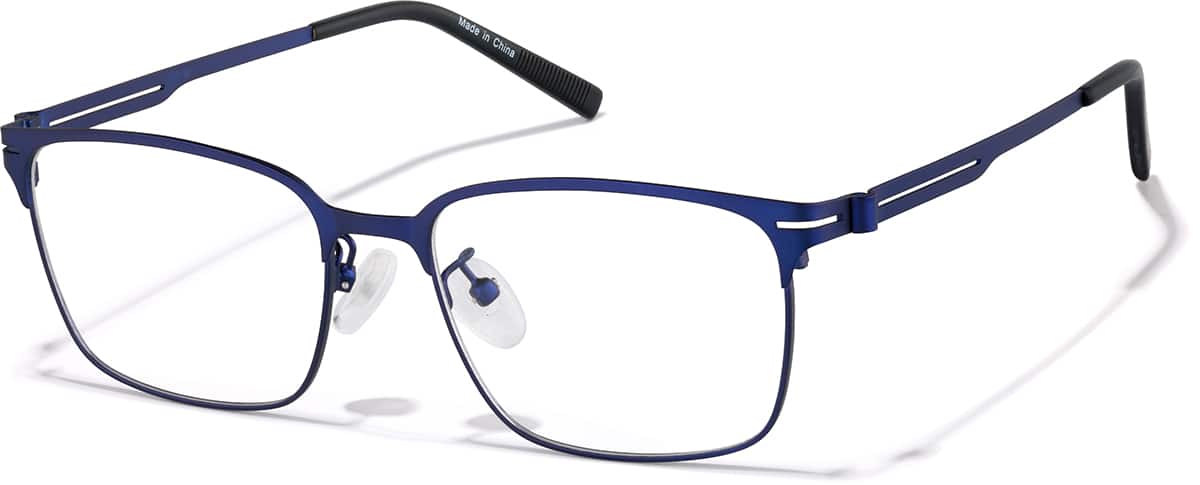Angle view of Browline Glasses P3212036 in Navy