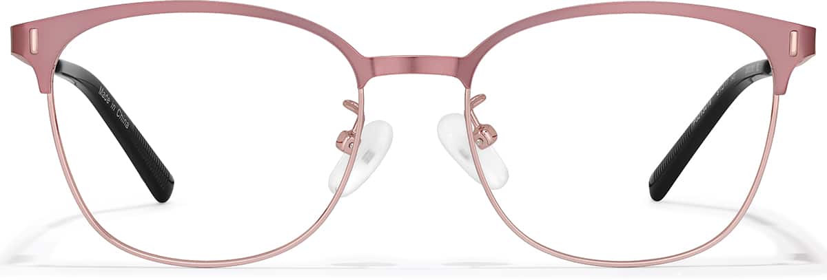Front view of Browline Glasses P3213419 in Pink