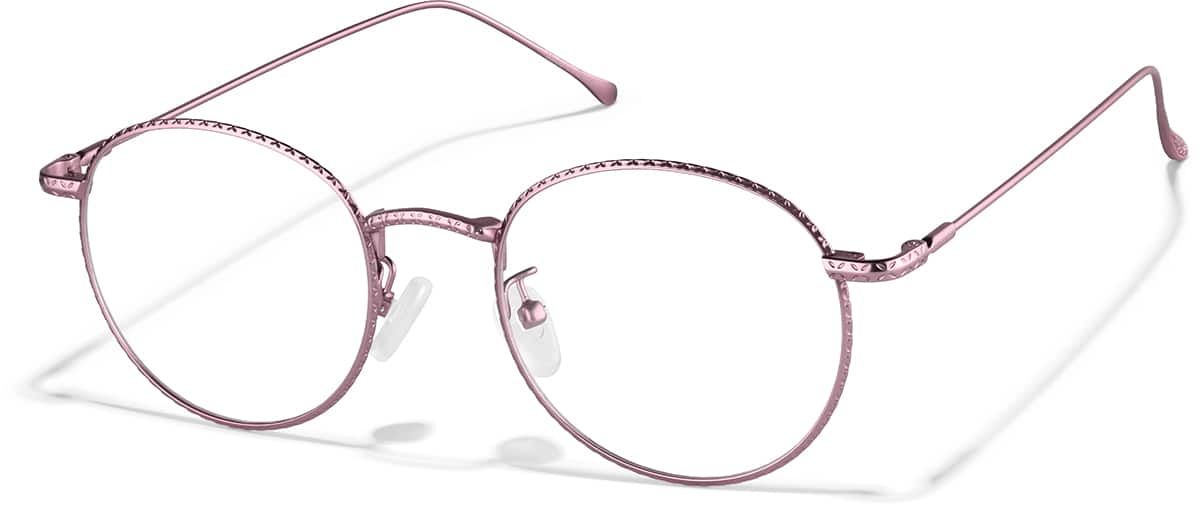 Angle view of Round Glasses P3214619 in Pink