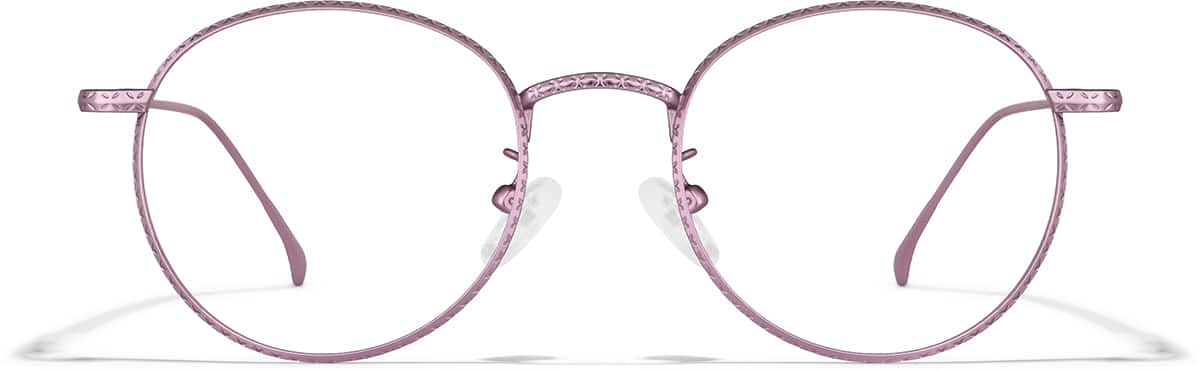 Front view of Round Glasses P3214619 in Pink