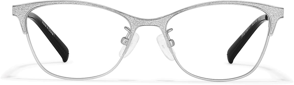 Front view of Browline Glasses P3215811 in Silver