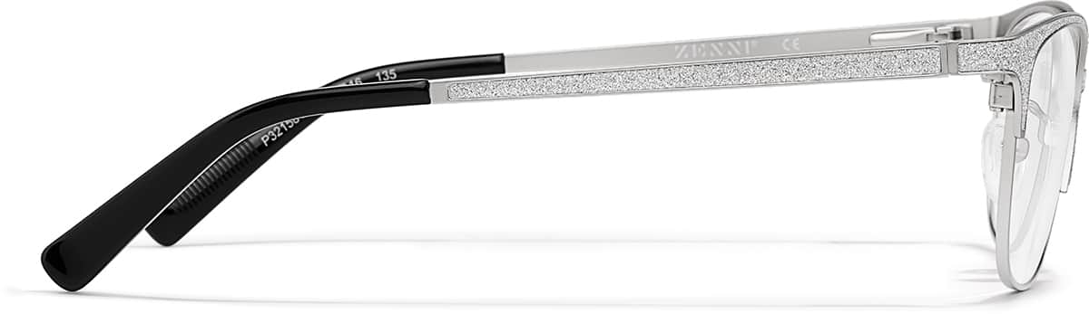 Side view of Browline Glasses P3215811 in Silver