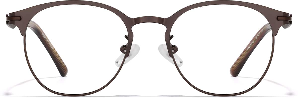 Front view of Browline Glasses P3218215 in Brown