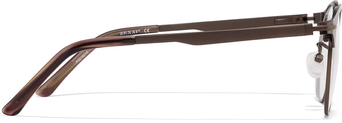 Side view of Browline Glasses P3218215 in Brown