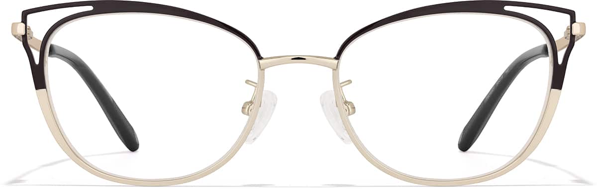 Front view of Cat-Eye Glasses P3218321 in Black