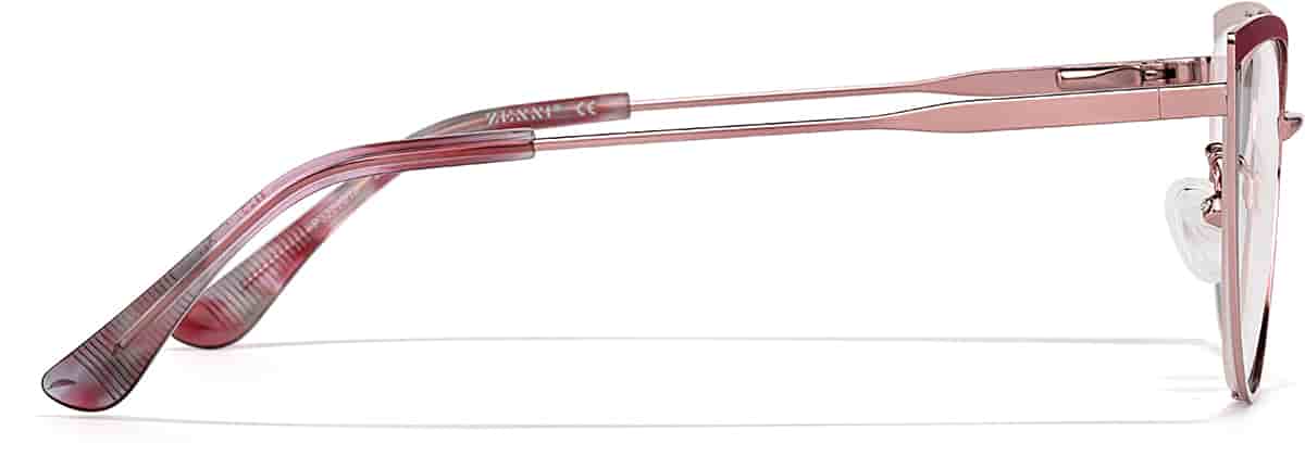 Side view of Cat-Eye Glasses P3222218 in Red