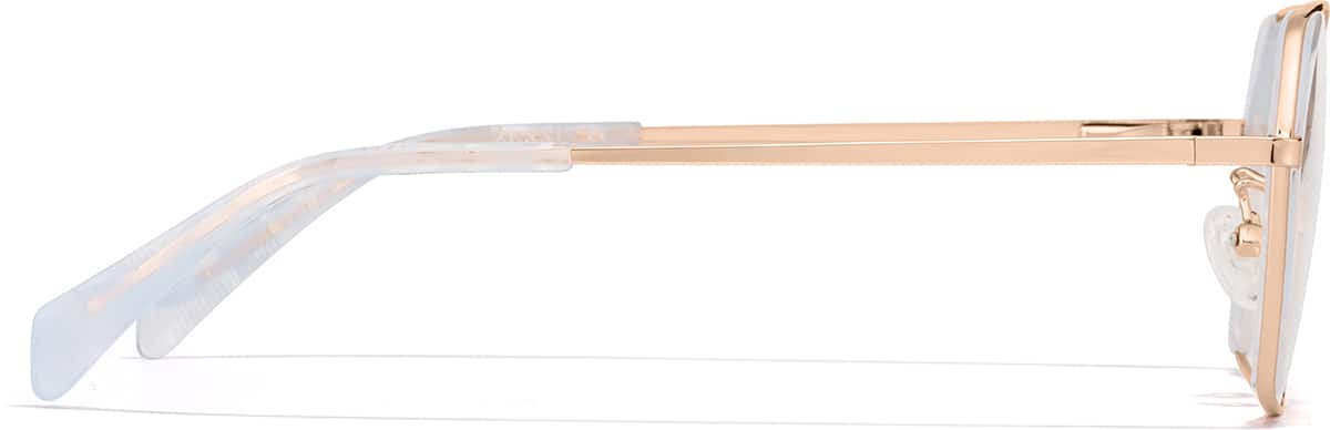 Side view of Geometric Glasses P3226319 in Rose Gold