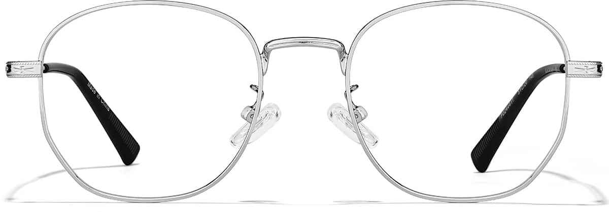 Front view of Square Glasses P3244411 in Silver