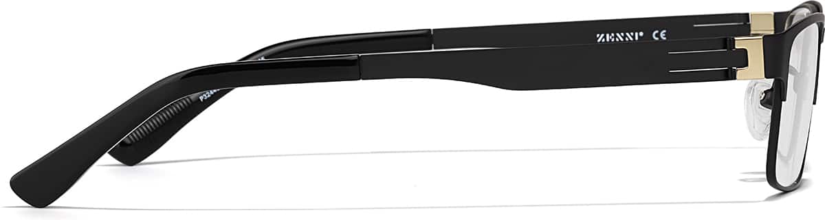 Side view of Rectangle Glasses P3244521 in Black