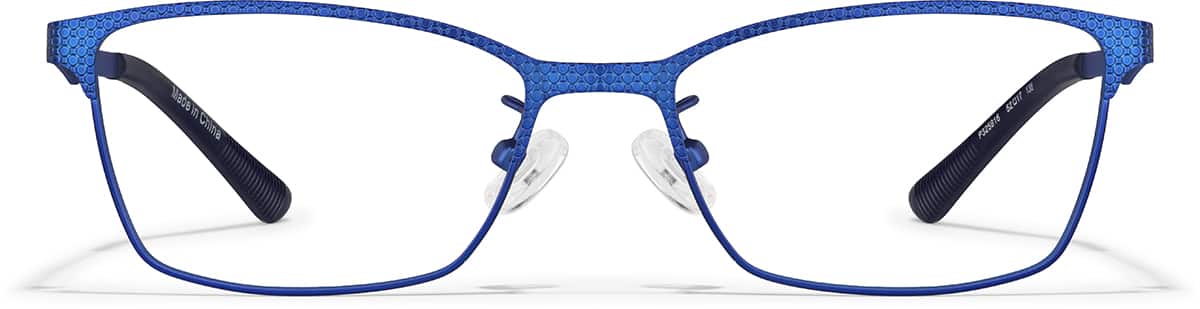 Front view of Rectangle Glasses P325916 in Blue