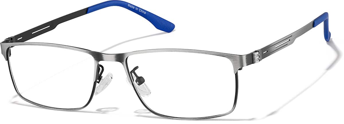 Angle view of Rectangle Glasses P327112 in Gray