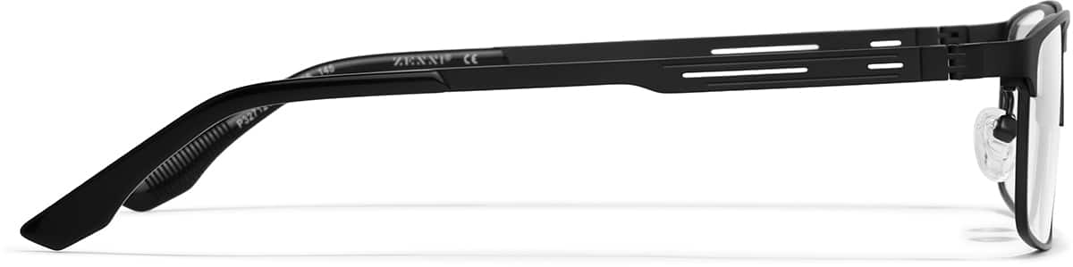 Side view of Rectangle Glasses P327121 in Black