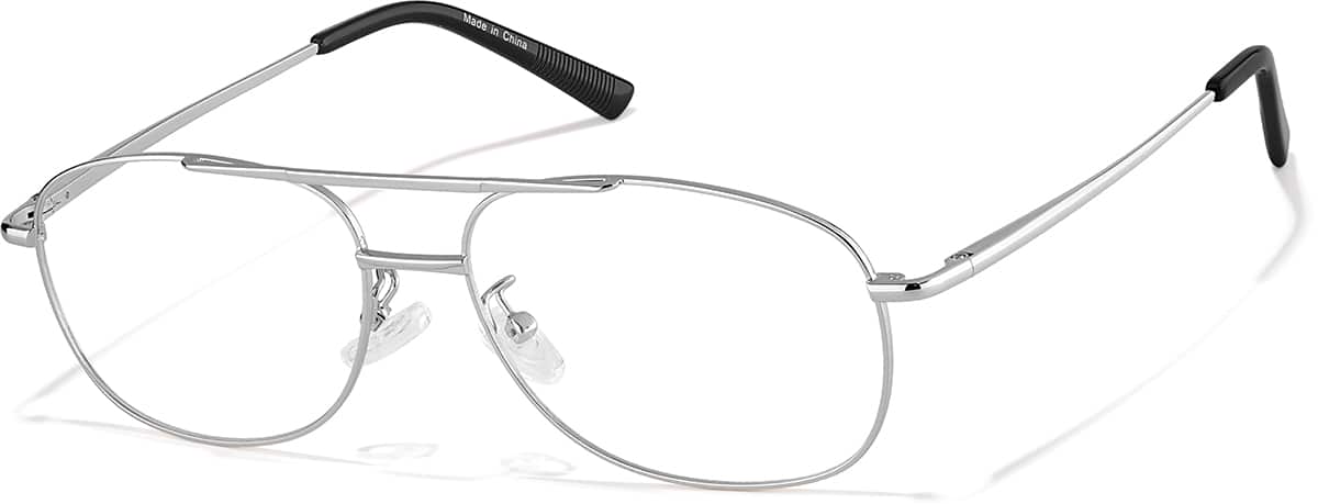 Angle view of Aviator Glasses P418911 in Silver