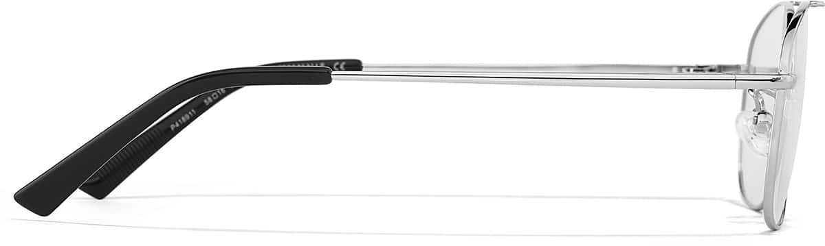 Side view of Aviator Glasses P418911 in Silver