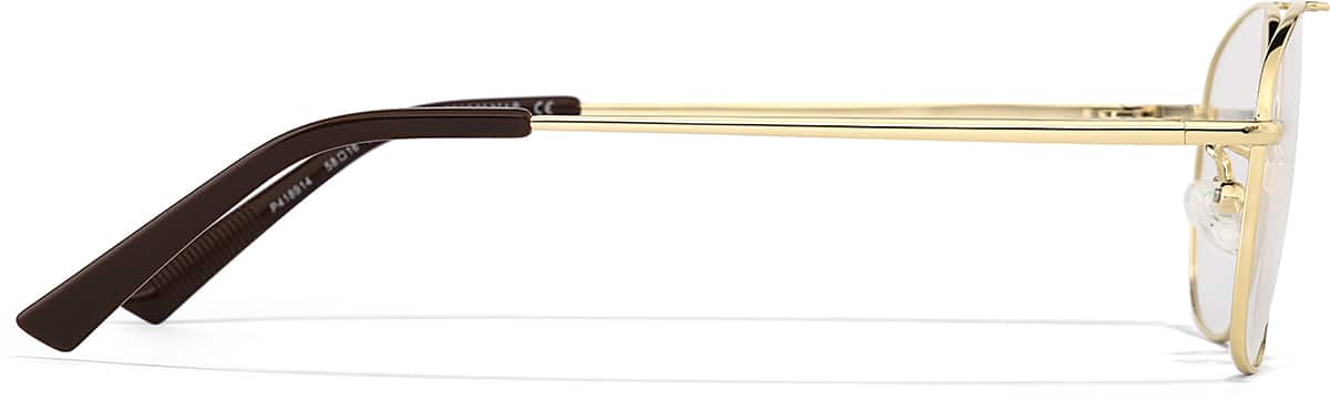 Side view of Aviator Glasses P418914 in Gold