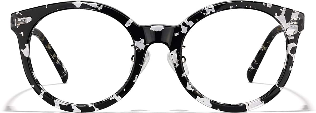Front view of Round Glasses P4412431 in Black Tortoiseshell